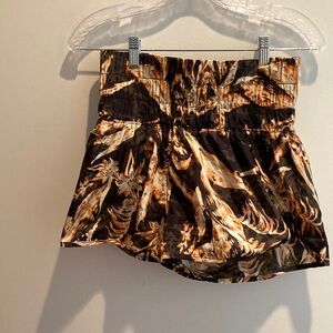 Free People movement Brown and Orange Patterned Shorts
